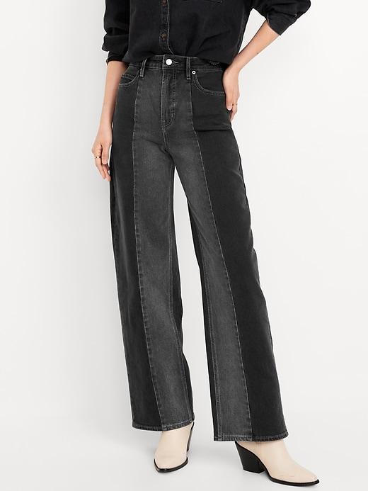 Extra High-Waisted Sky-Hi Wide-Leg Jeans Product Image