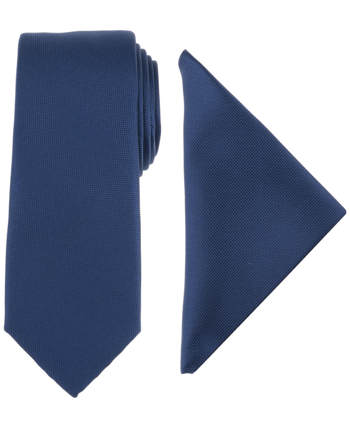 Alfani Mens Modern Textured Tie & Pocket Square Set, Created for Macys Product Image