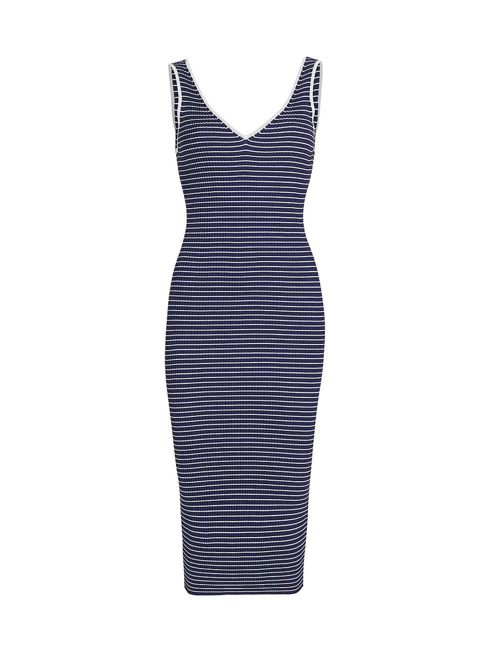 Womens Dana Striped Body-Con Midi-Dress Product Image