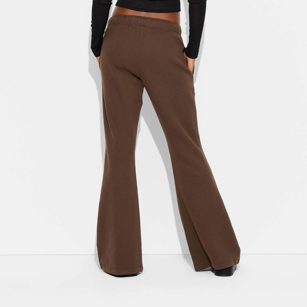 Women's High-Rise Flare Sweatpants - Wild Fable™ Brown L Product Image