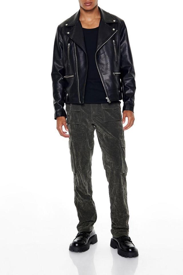 Velvet Wallet Chain Cargo Pants | Forever 21 Product Image