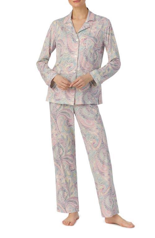 Lauren Ralph Lauren Paisley Long Sleeve Cotton Blend Pajamas Product Image