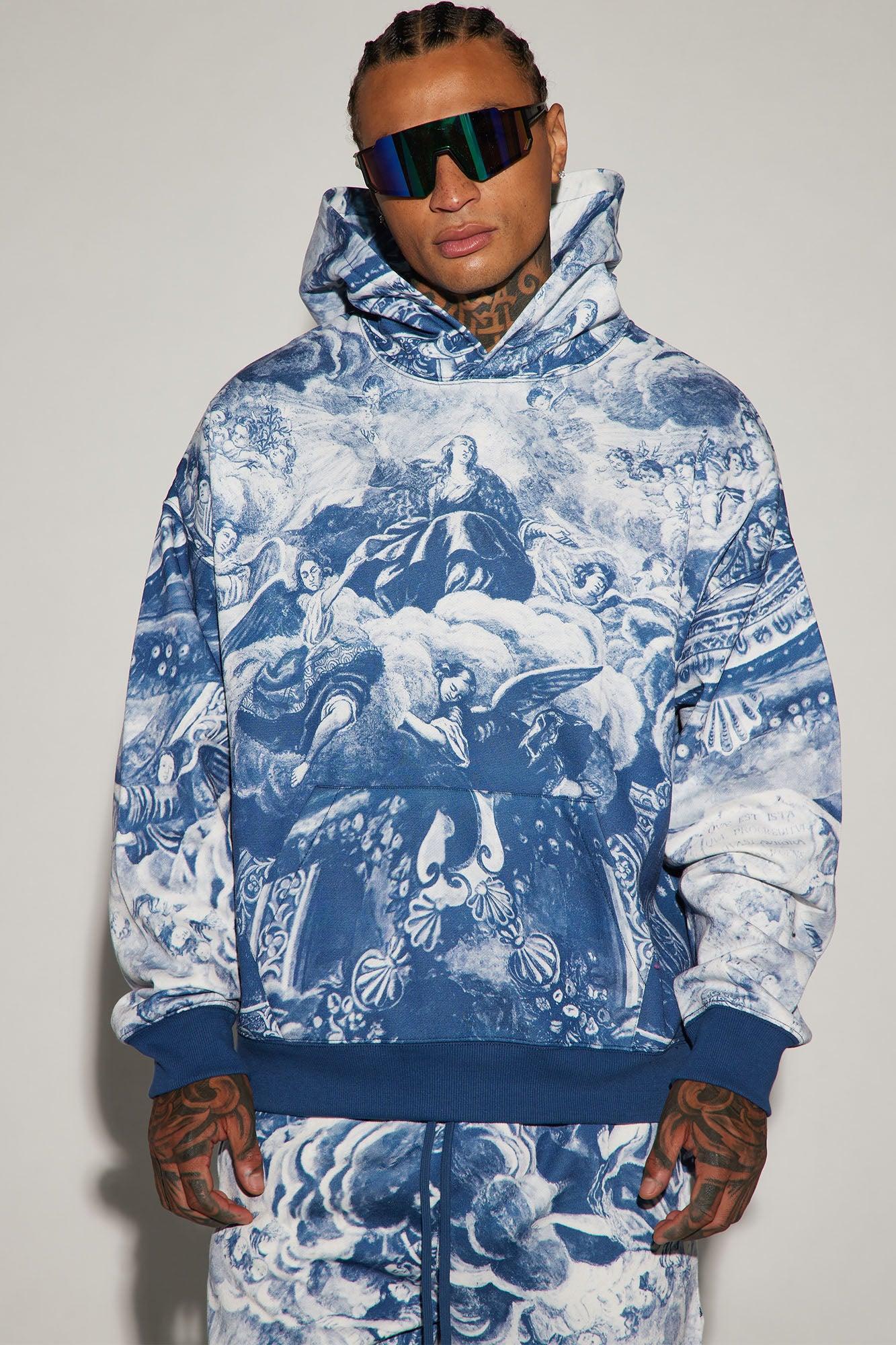 Tyson Renaissance Oversize Hoodie - Blue/combo Product Image