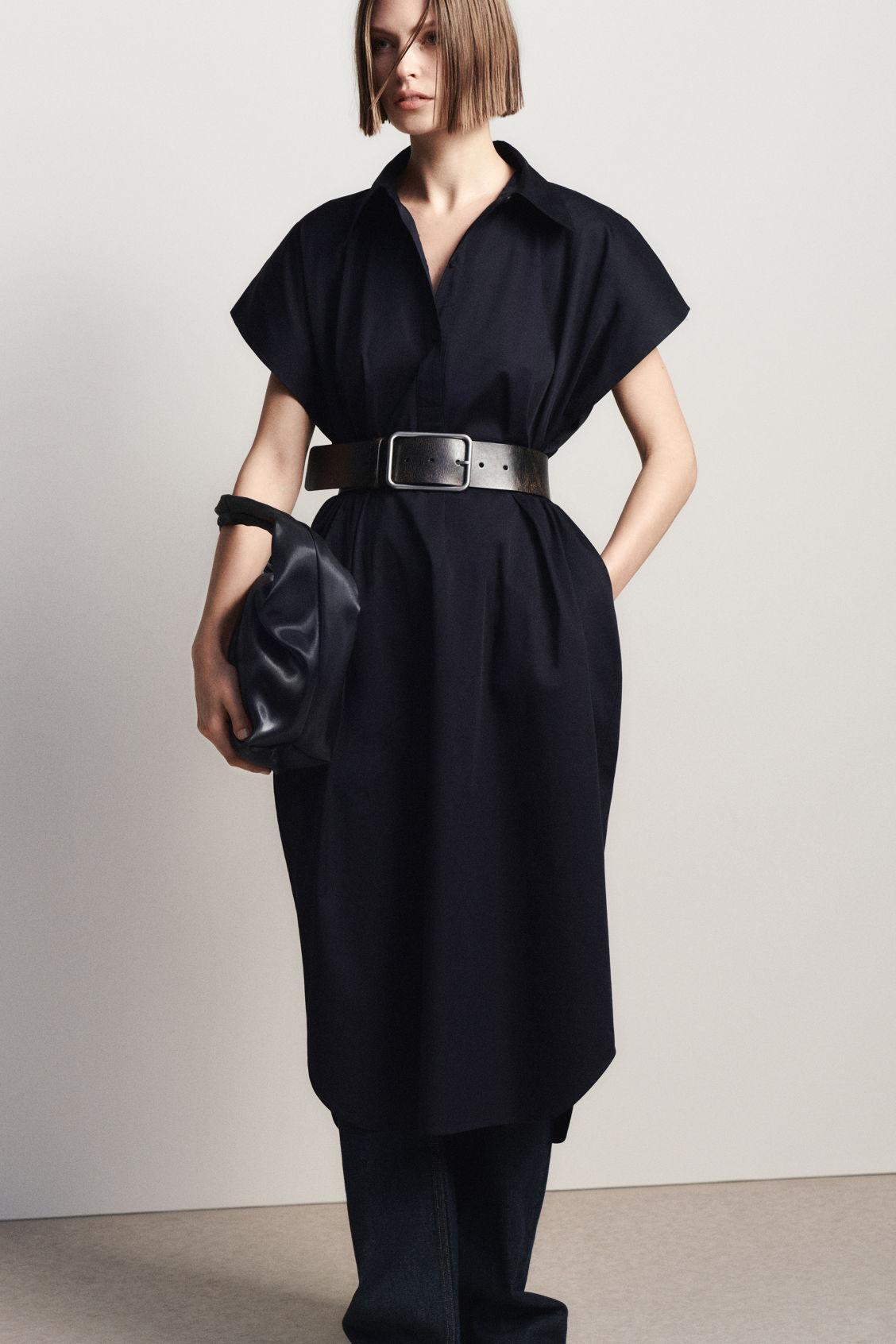 OVERSIZED MIDI SHIRT DRESS Product Image