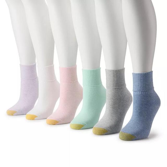 Womens GOLDTOE 6-Pack Turn Cuff Socks Product Image