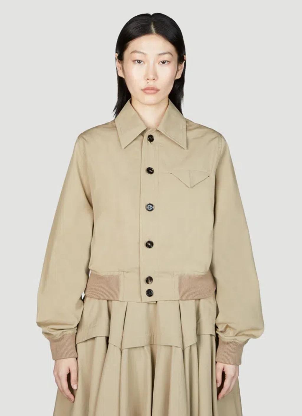 Blouson Jacket In Cream Product Image