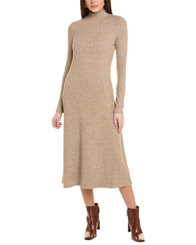 Mock Neck Dress In Brown Product Image