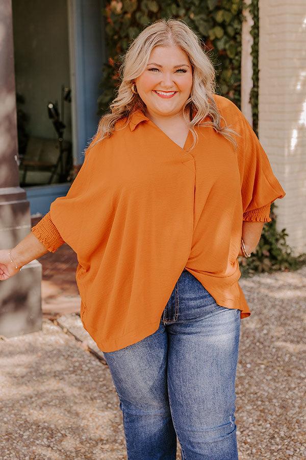 Luxe Lane Shift Top In Pumpkin Curves Product Image