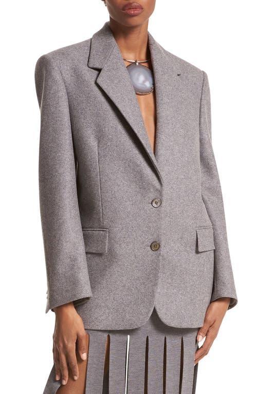 Womens Boyfriend Oversized Wool-Blend Blazer Product Image