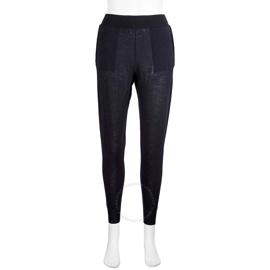 Virgin Wool Tapered Trousers In Blue Product Image