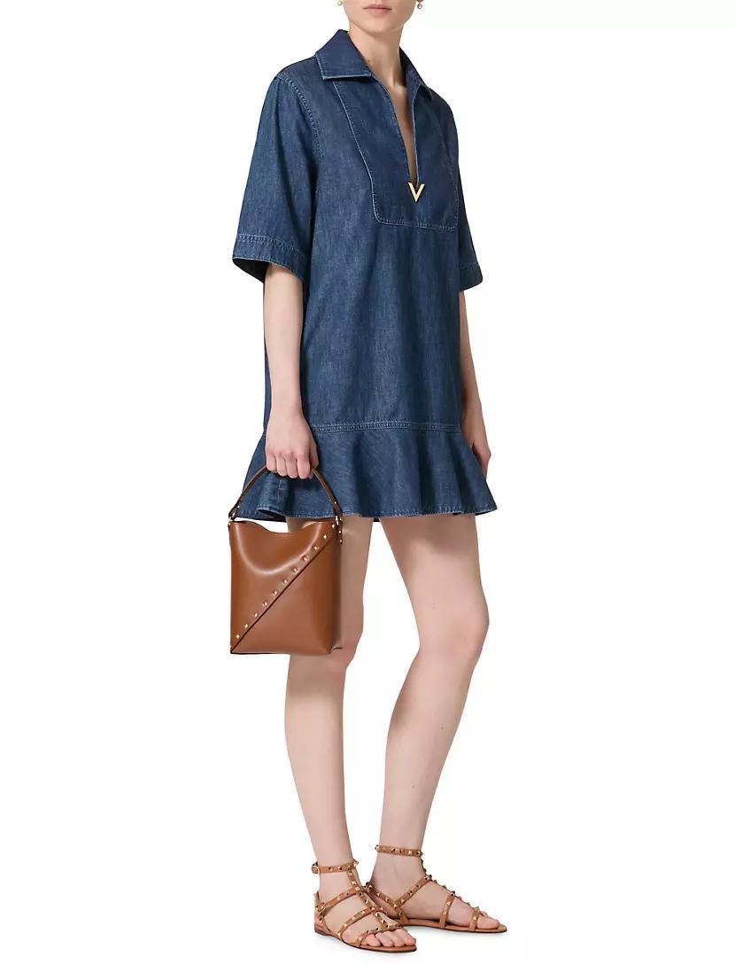 Chambray Denim Short Dress Product Image