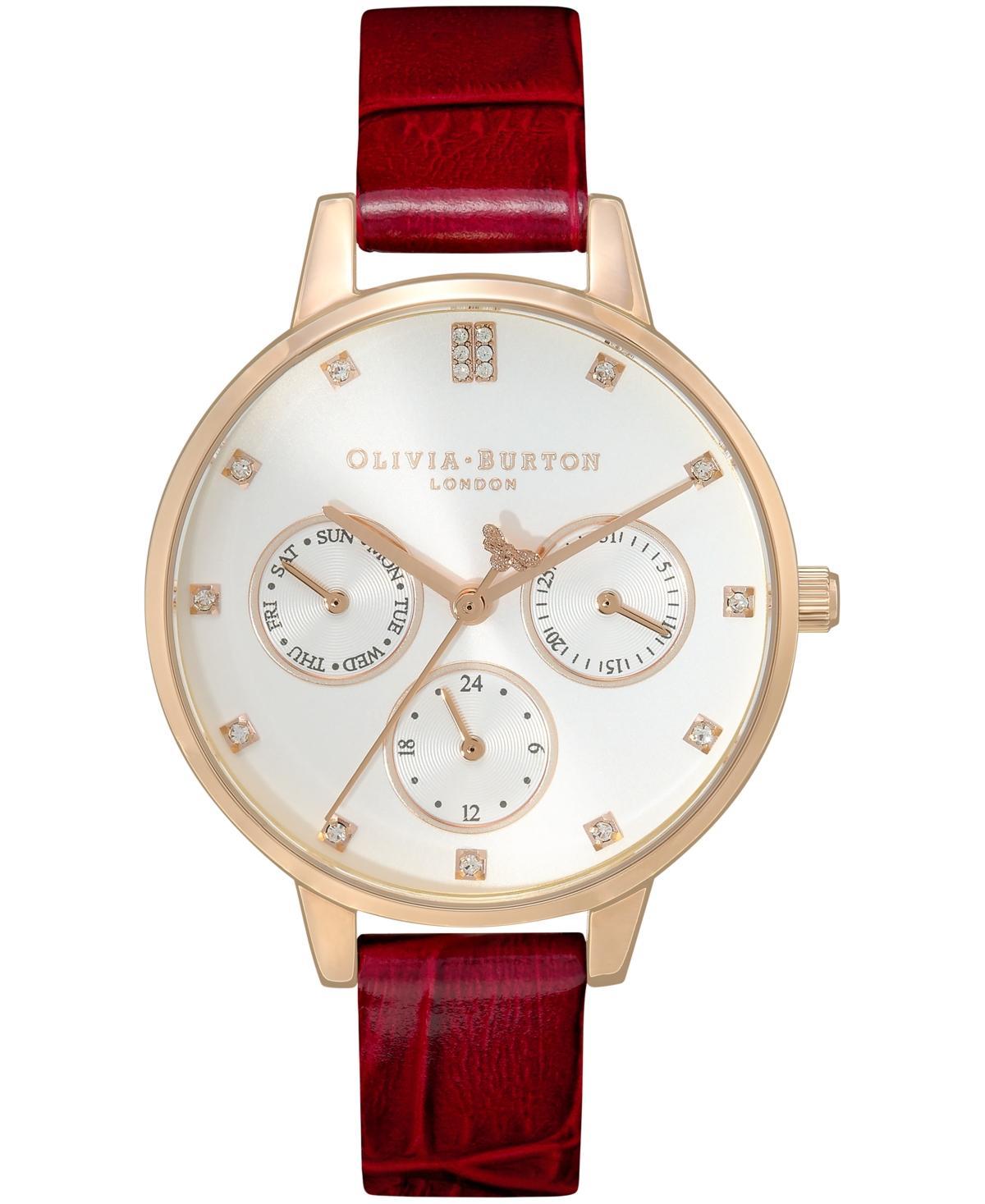 Olivia Burton Multifunction Leather Strap Chronograph Watch, 34mm Product Image