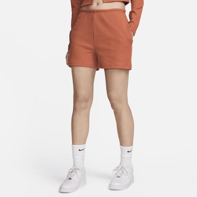 Women's Nike Sportswear Chill Rib High-Waisted Slim 3" Shorts Product Image