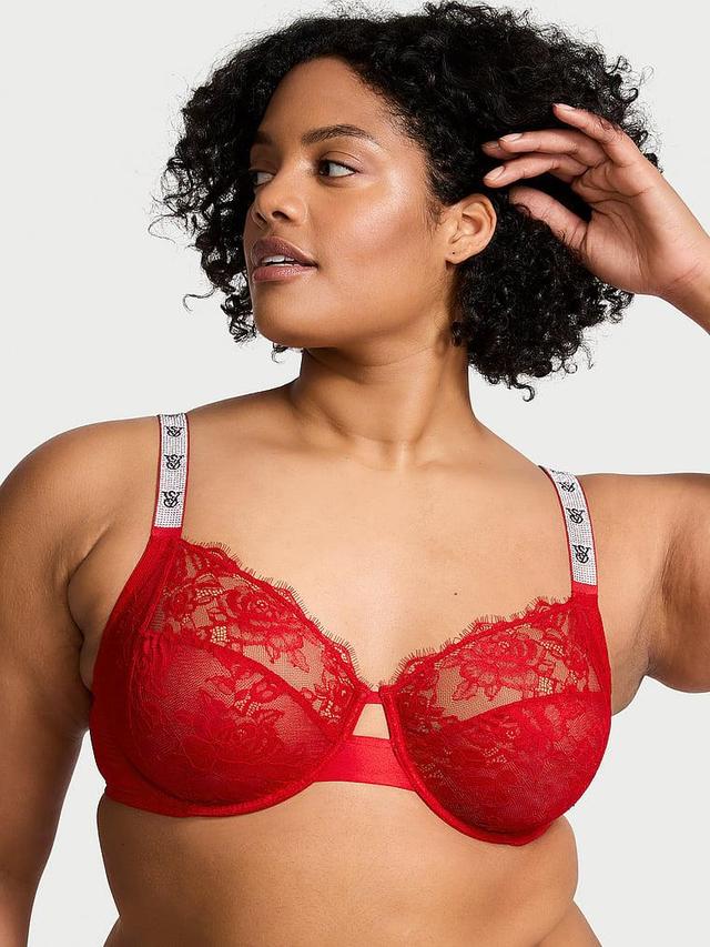 The Fabulous by Victoria's Secret Full-Cup Shine Strap Rose Lace Bra Product Image