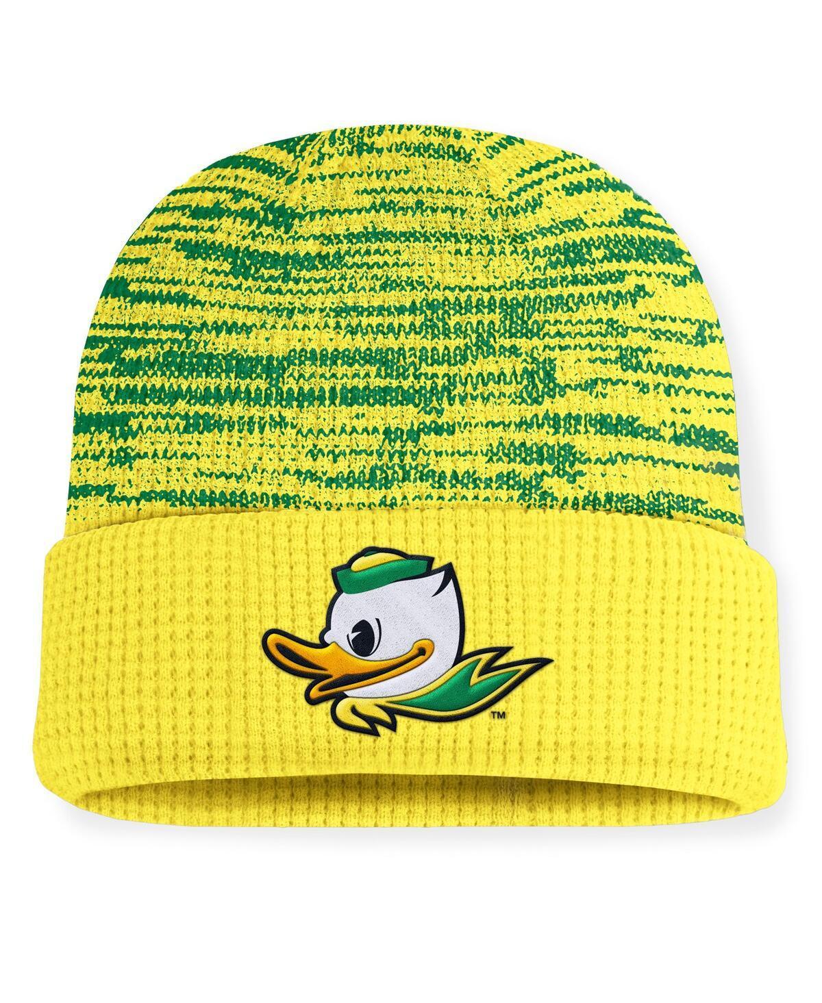 Nike Mens Yellow/Green Oregon Ducks Primetime Terra Cuffed Knit Hat - Green Product Image