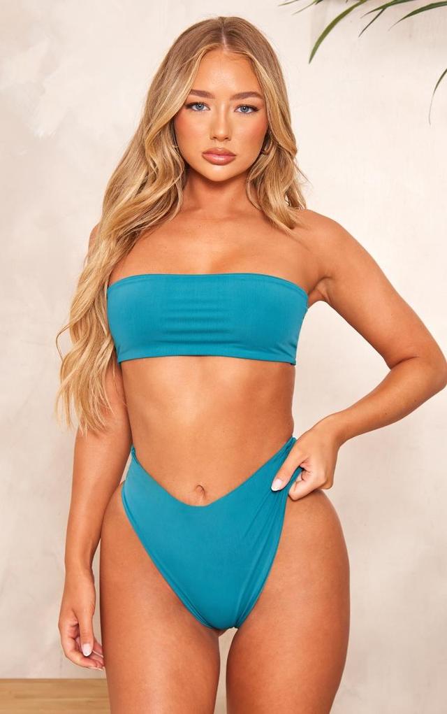 Emerald Green Bandeau Bikini Top Product Image