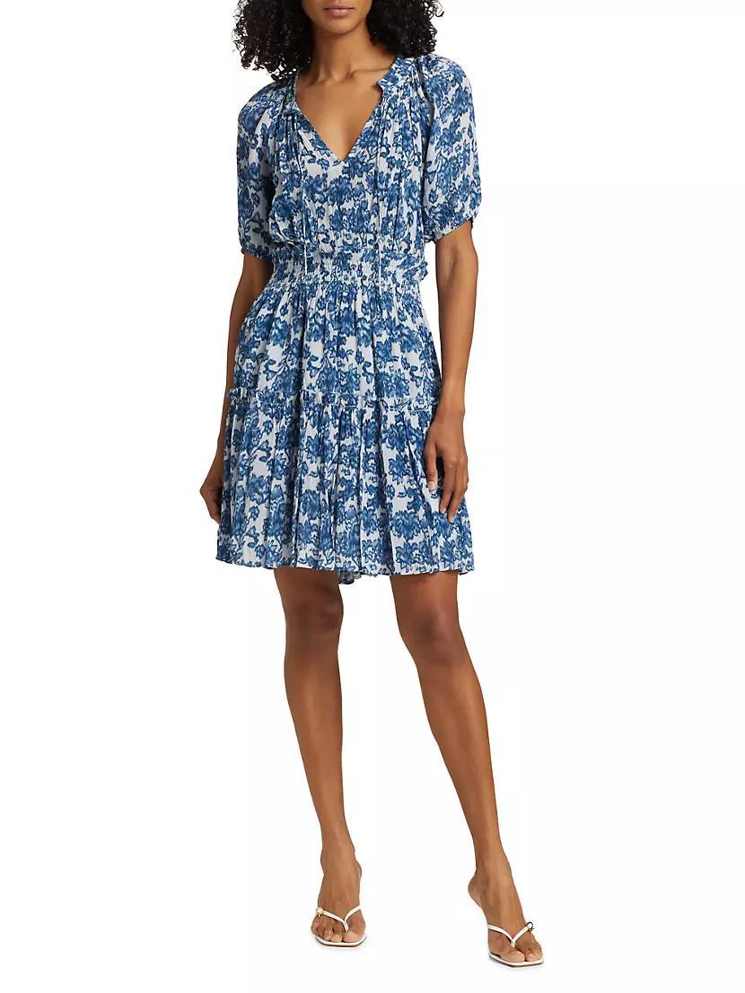 Fiorella Floral Chambray Minidress Product Image