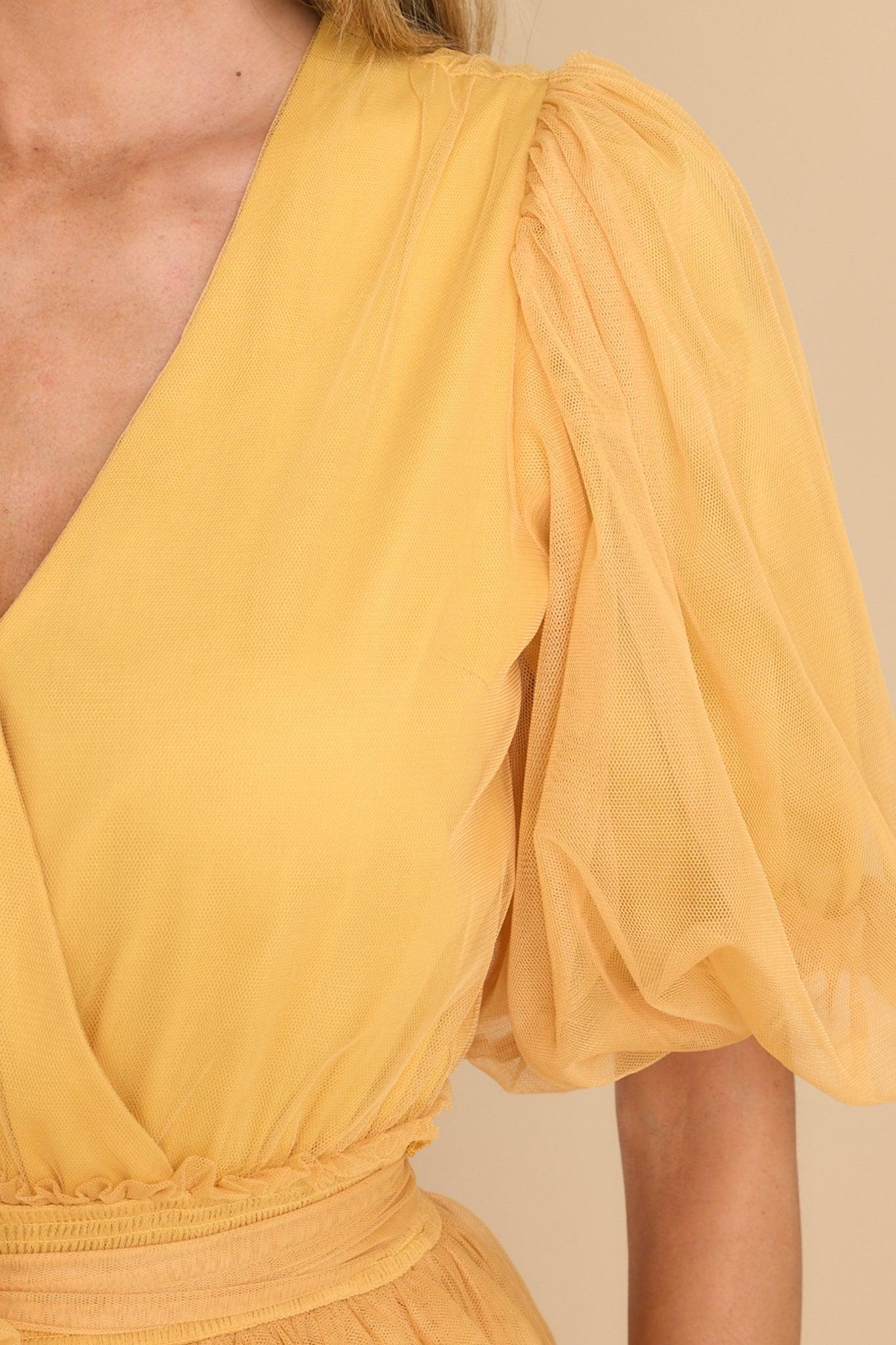 Aura A Beautiful Feeling Yellow Maxi Dress Product Image