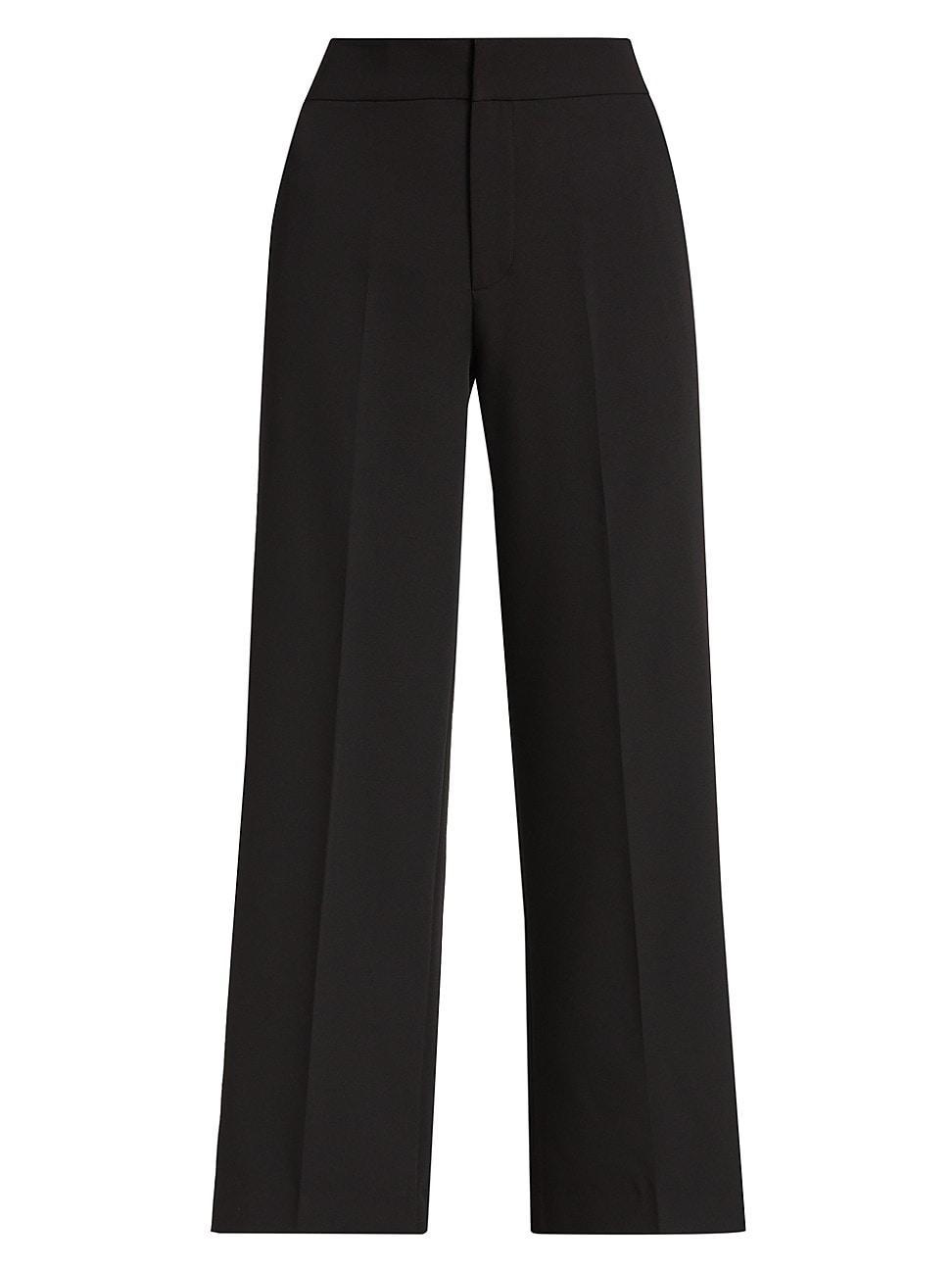 Womens Pleated Wide-Leg Pants Product Image