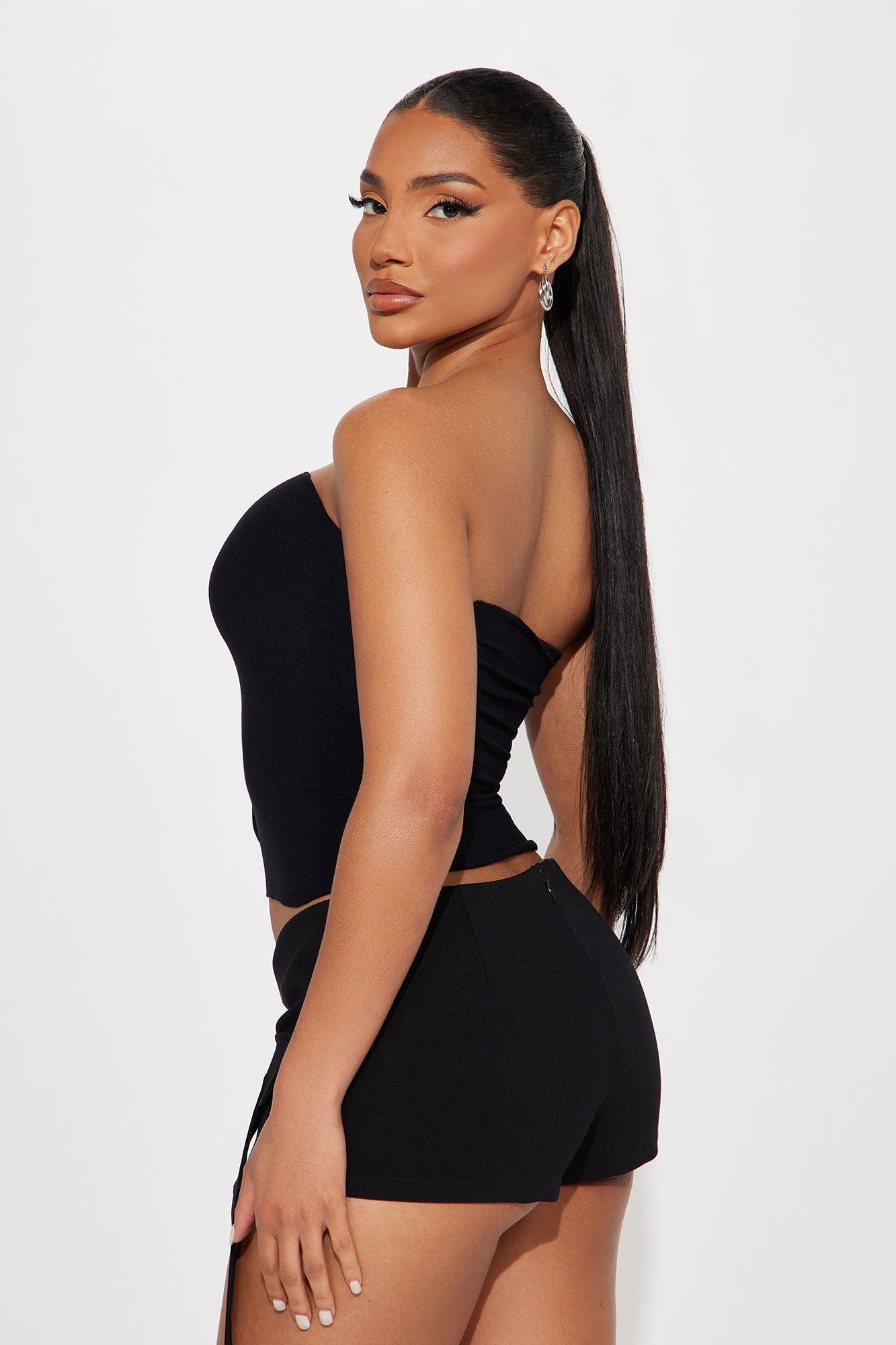 Savanna Seamless Tube Top - Black Product Image