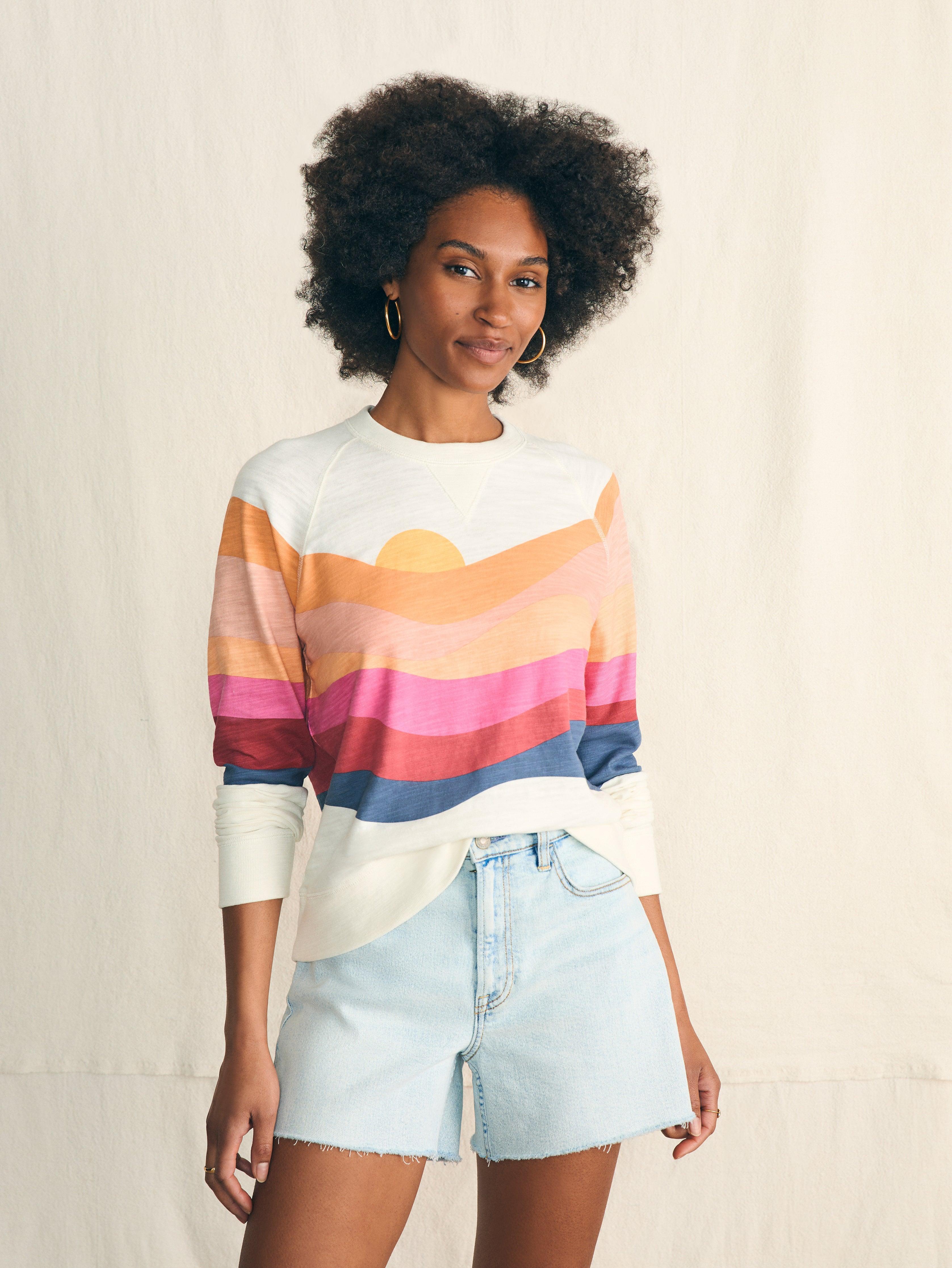 Sunwashed Slub Crewneck - Soleil Set Sail Female Product Image