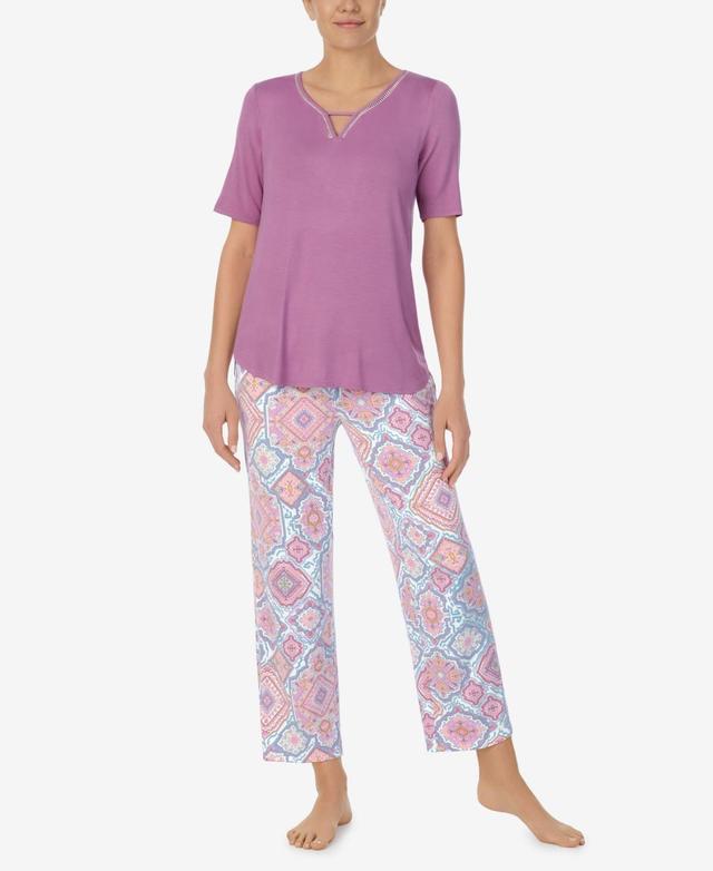 Ellen Tracy Womens Short Sleeve 2 Piece Pajama Set Product Image