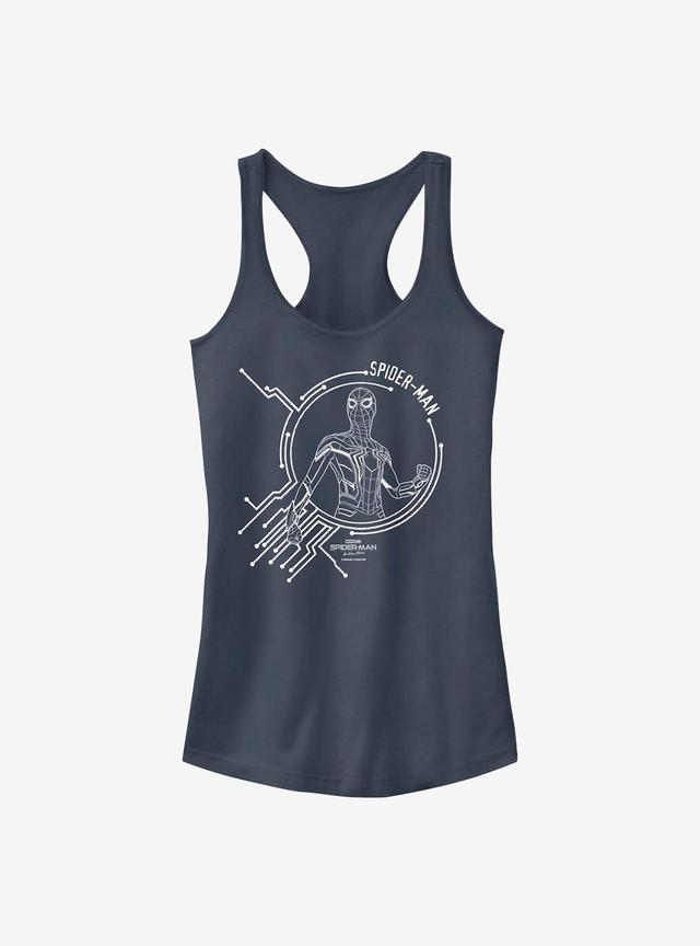 Marvel Spider-Man White Tech Girls Tank Product Image