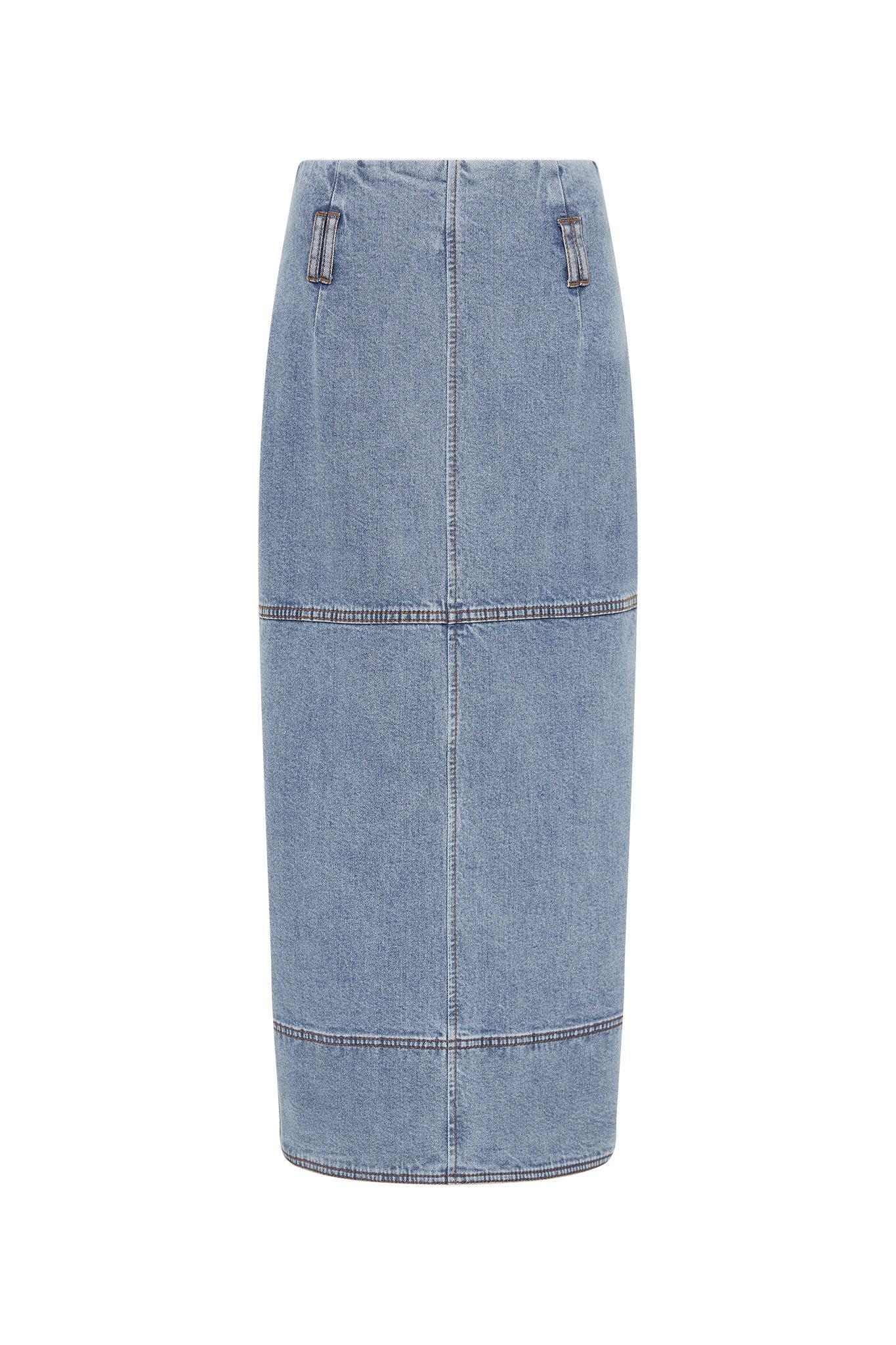 Outline Denim Midi Skirt Product Image