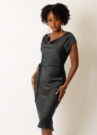 Haven Dress in Washed Black Product Image