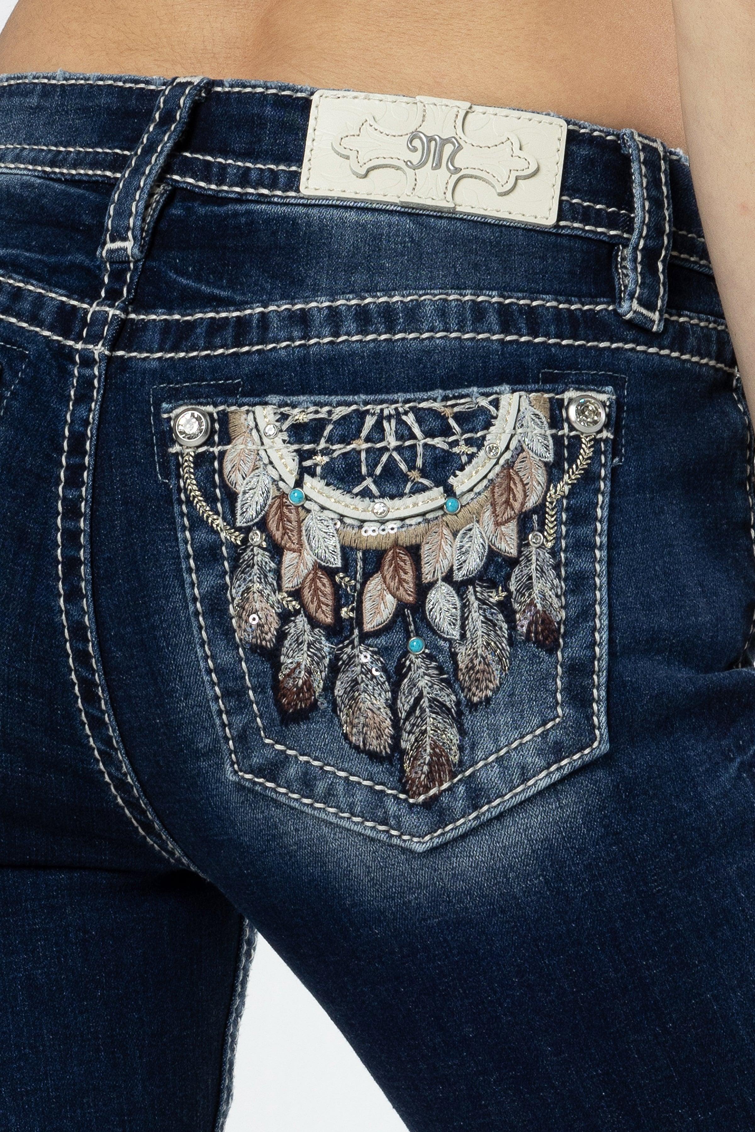 Hazel Feathers Bootcut Jeans Product Image