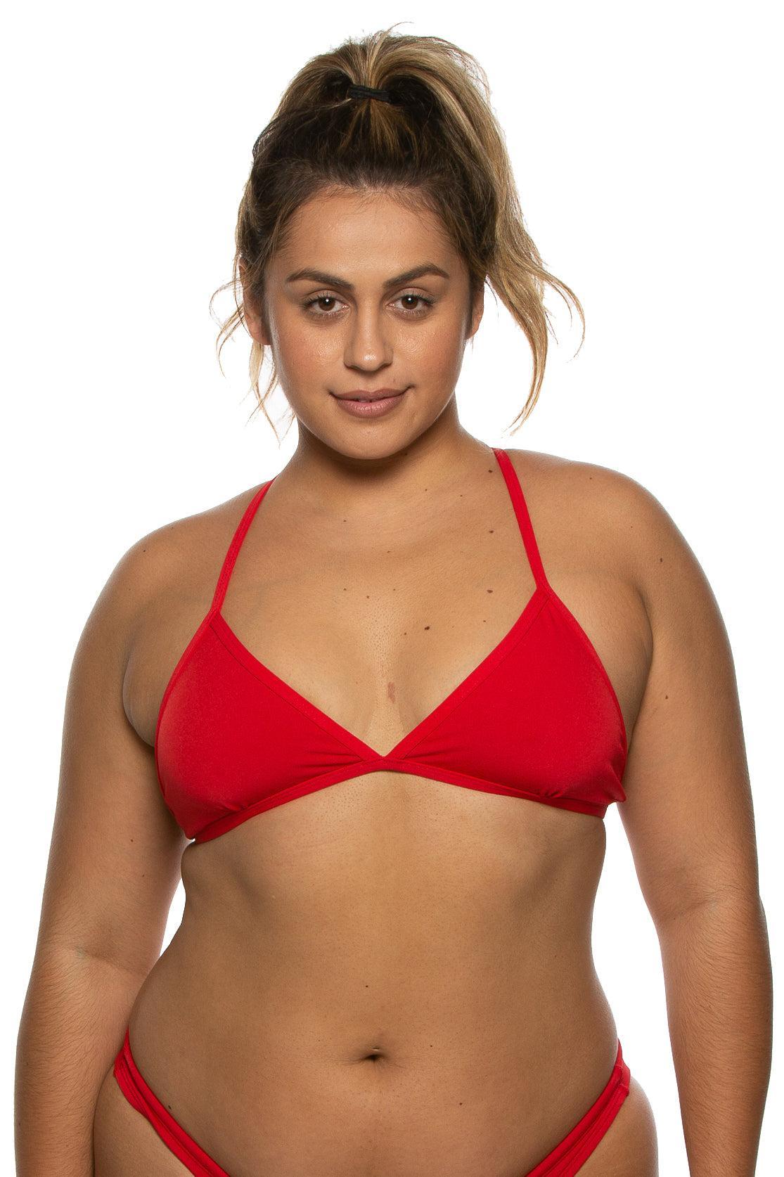 Triangle Bikini Top - Red Female Product Image