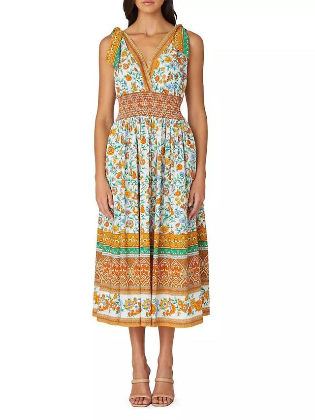 Bree Floral V-Neck Midi-Dress Product Image