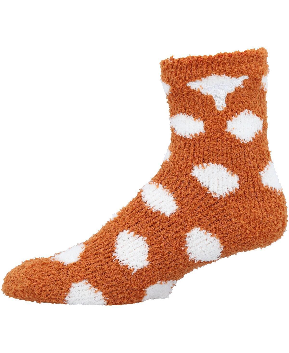 Womens ZooZatz Texas Longhorns Fuzzy Dot Ankle Socks Product Image