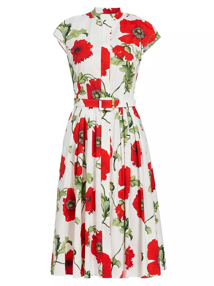 Poppies Cotton Poplin Belted Shirtdress Product Image