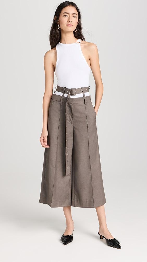 ROKH Belt Detailed Culotte Trousers | Shopbop Product Image