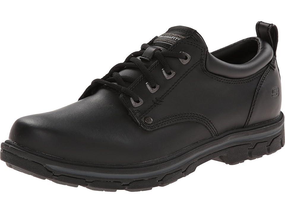 SKECHERS Segment Relaxed Fit Oxford (Black) Men's Shoes Product Image