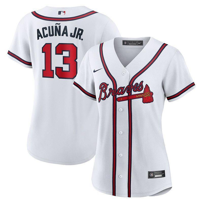 Womens Nike Ronald Acuna Jr. Atlanta Braves Home Replica Player Jersey Product Image