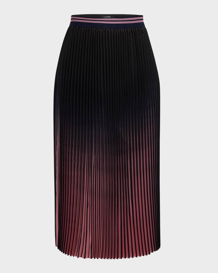 Pleated Ombre Midi Skirt Product Image