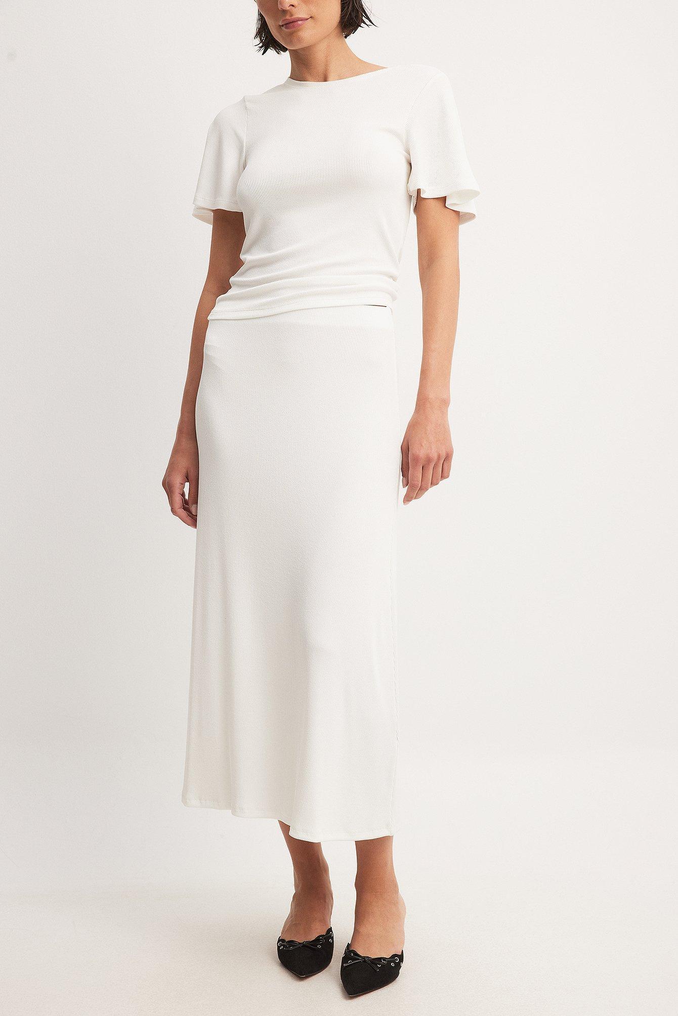 Soft Rib Midi Skirt Product Image