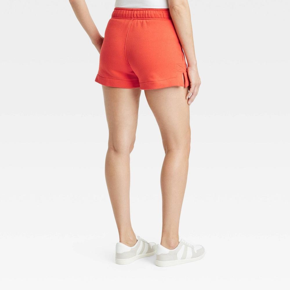 Womens Mid-Rise Fleece Shorts - Universal Thread Red L Product Image