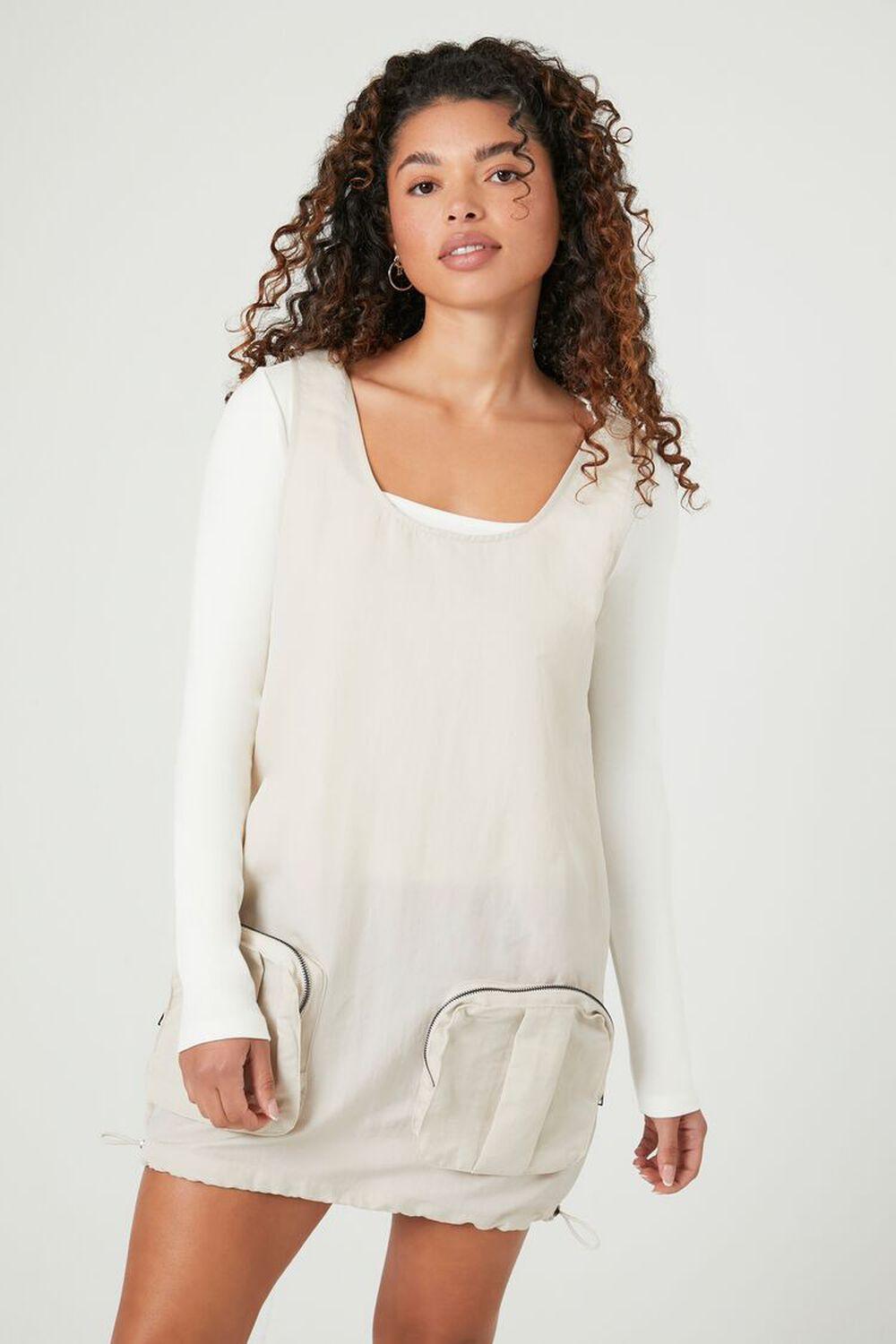 Cargo Pocket Mini Dress | Forever 21 Product Image