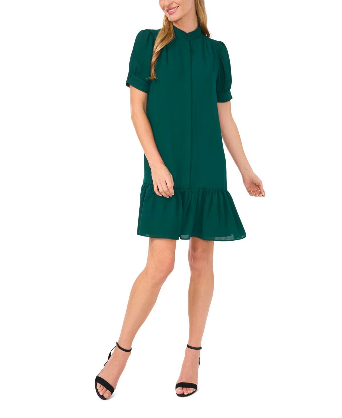 CeCe Womens Open Collar Hidden Placket Dress Product Image