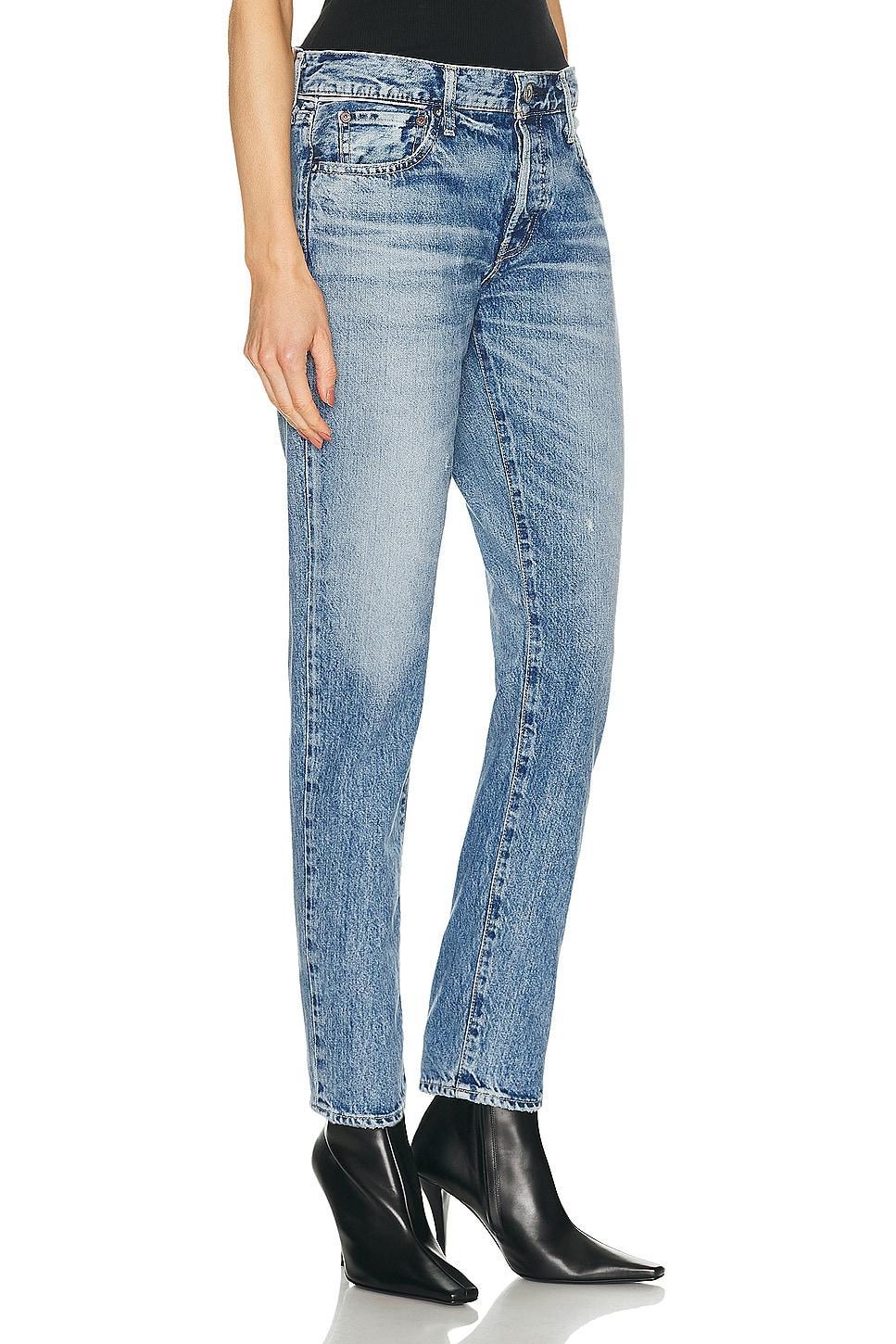 Moussy Vintage Arden Tapered in Light Blue - Blue. Size 27 (also in ). Product Image