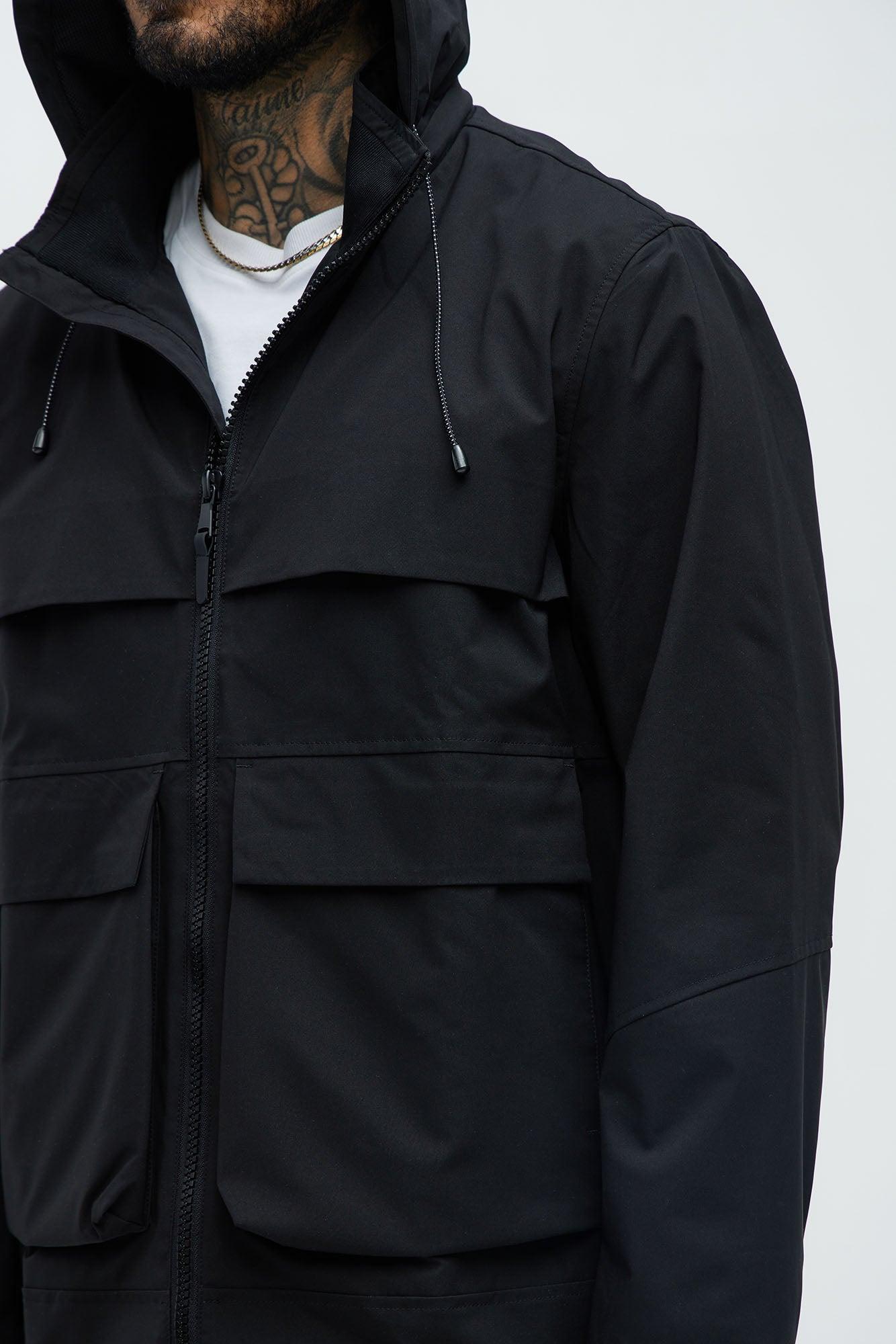 Every Move Hooded Cargo Pocket Jacket - Black Product Image