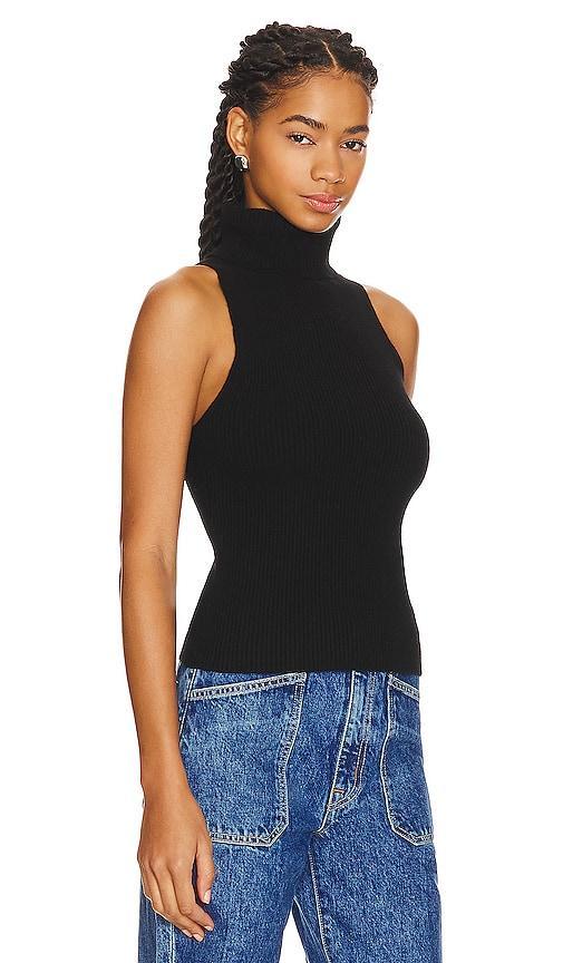 Rib Sleeveless Turtleneck Sweater Product Image