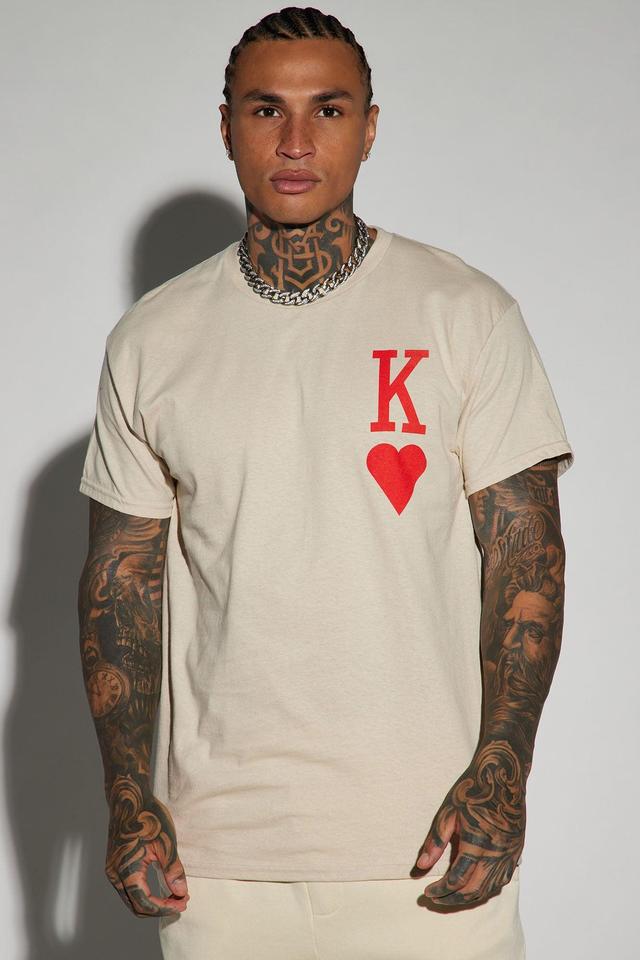 King Of Hearts Short Sleeve Tee - Sand Product Image