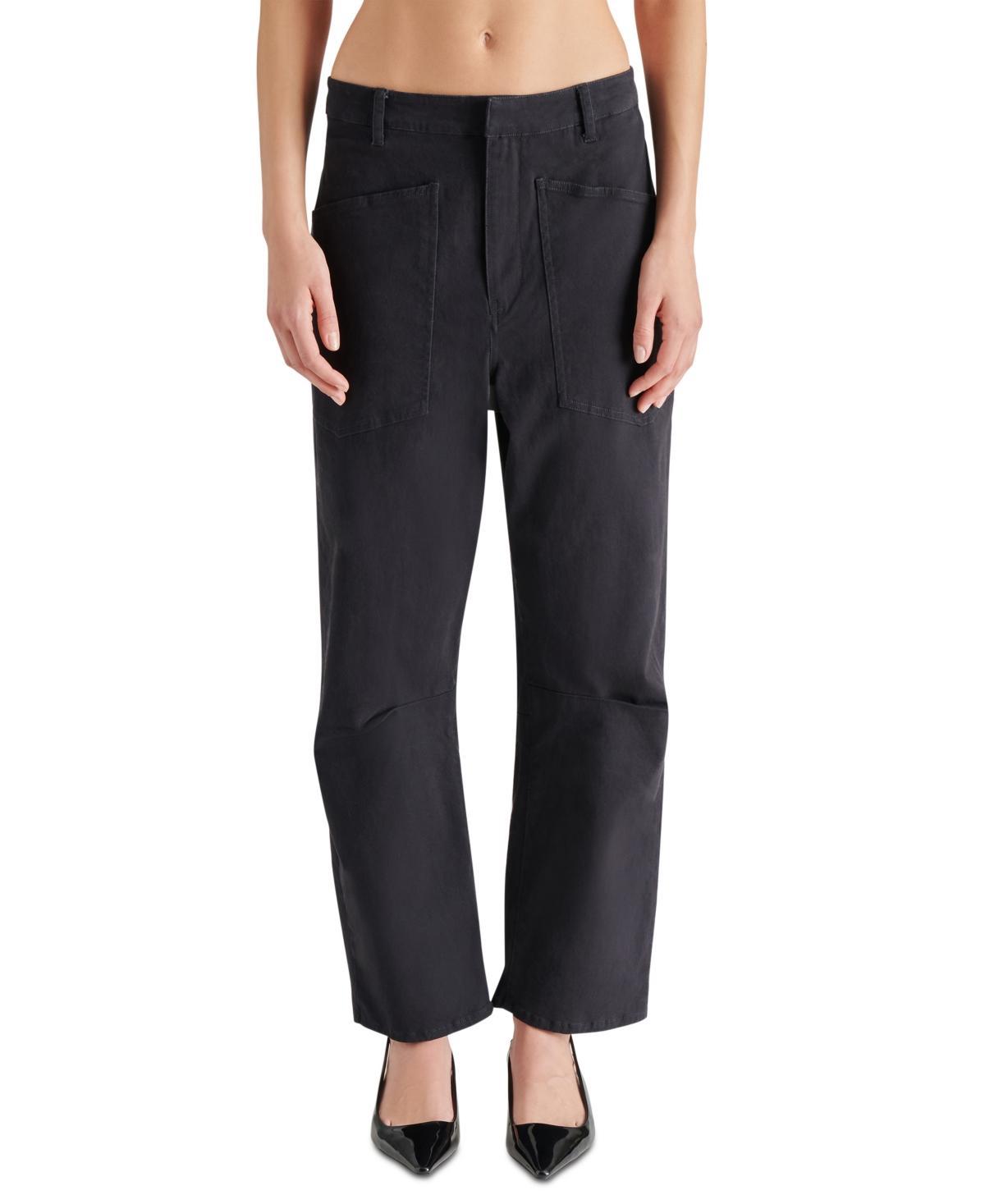 Steve Madden Womens Haniel Barrel-Leg Utility Pants Product Image