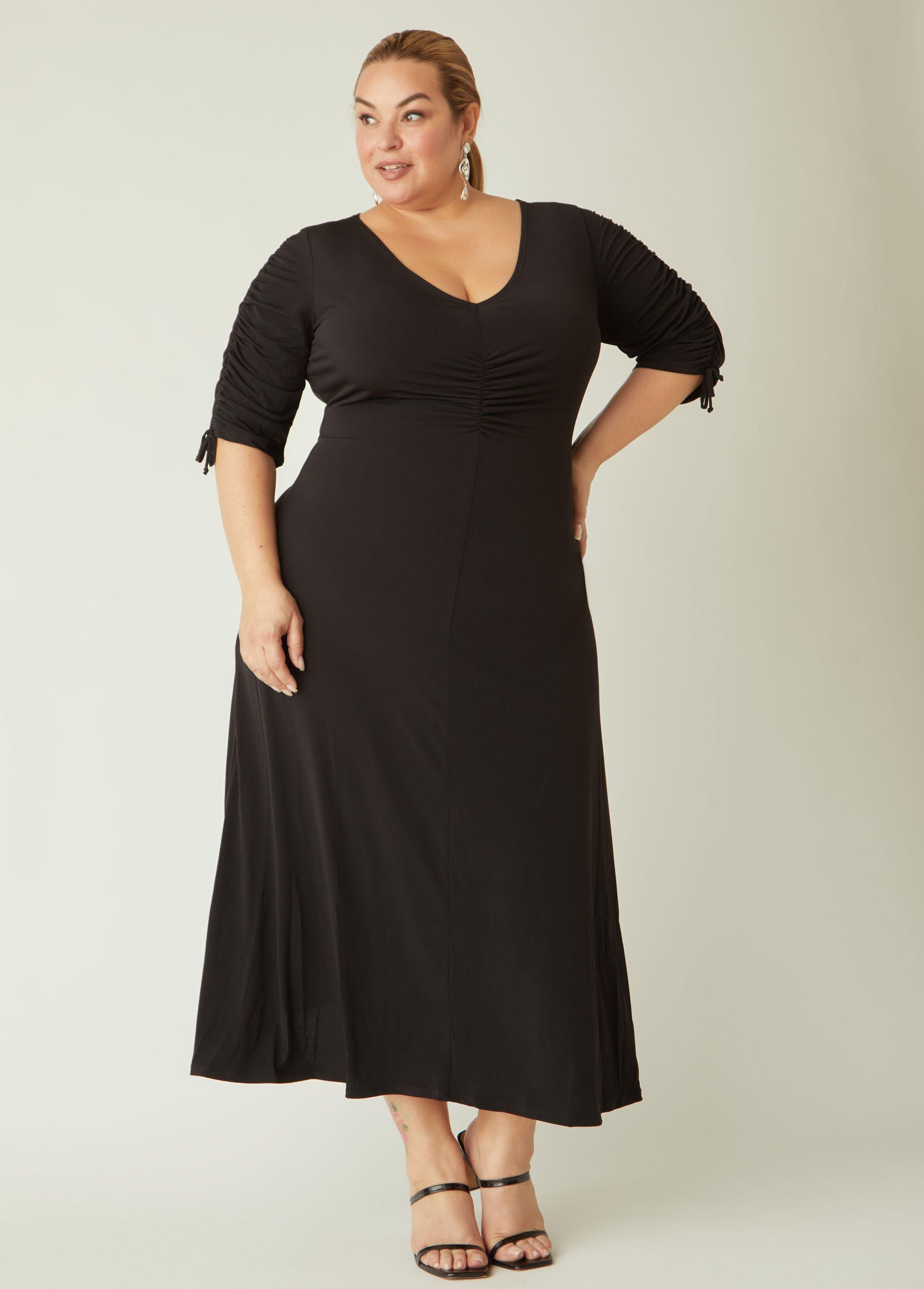 Ruched A Line Maxi Dress Product Image