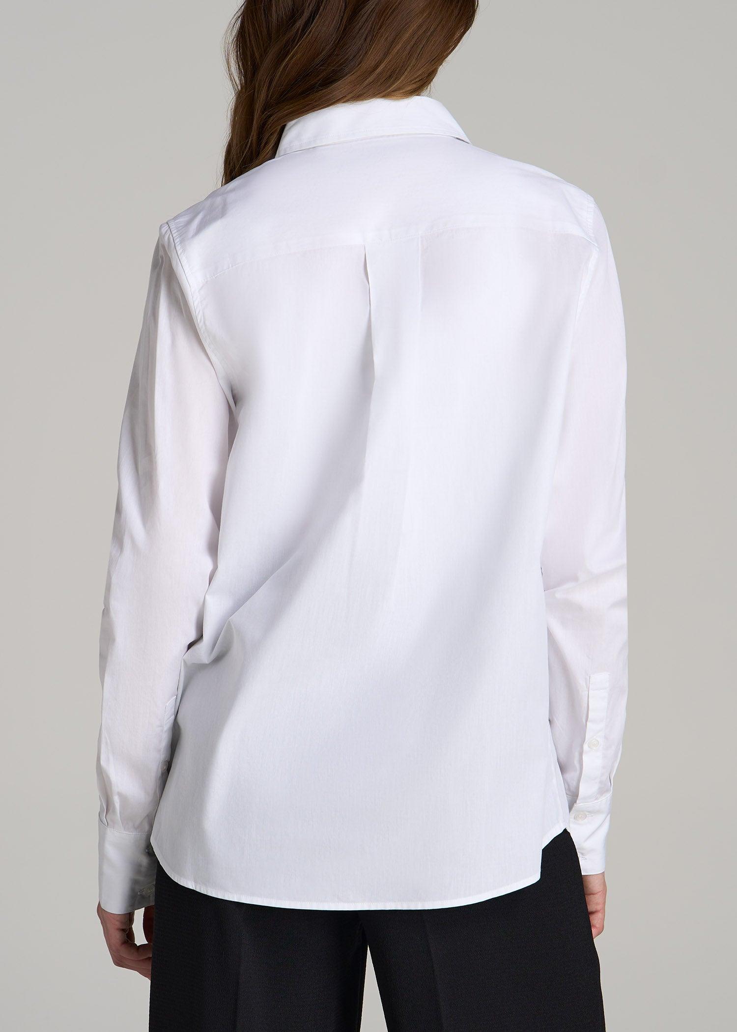 Tall Women's Regular Fit Dress Shirt in Bright White Female Product Image