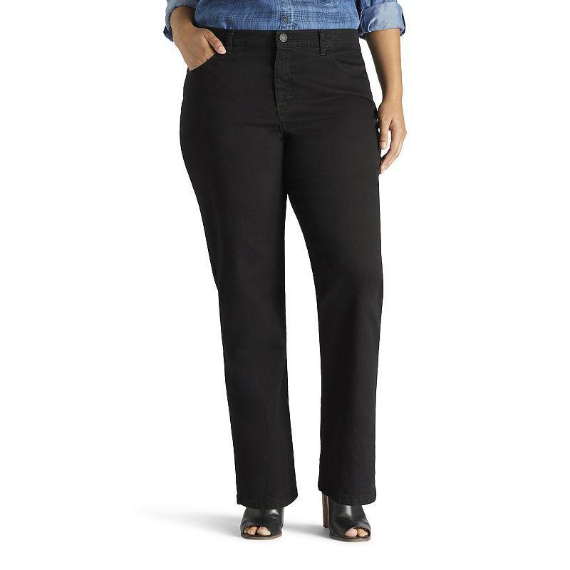 Plus Size Lee Instantly Slims Straight-Leg Jeans, Womens Product Image